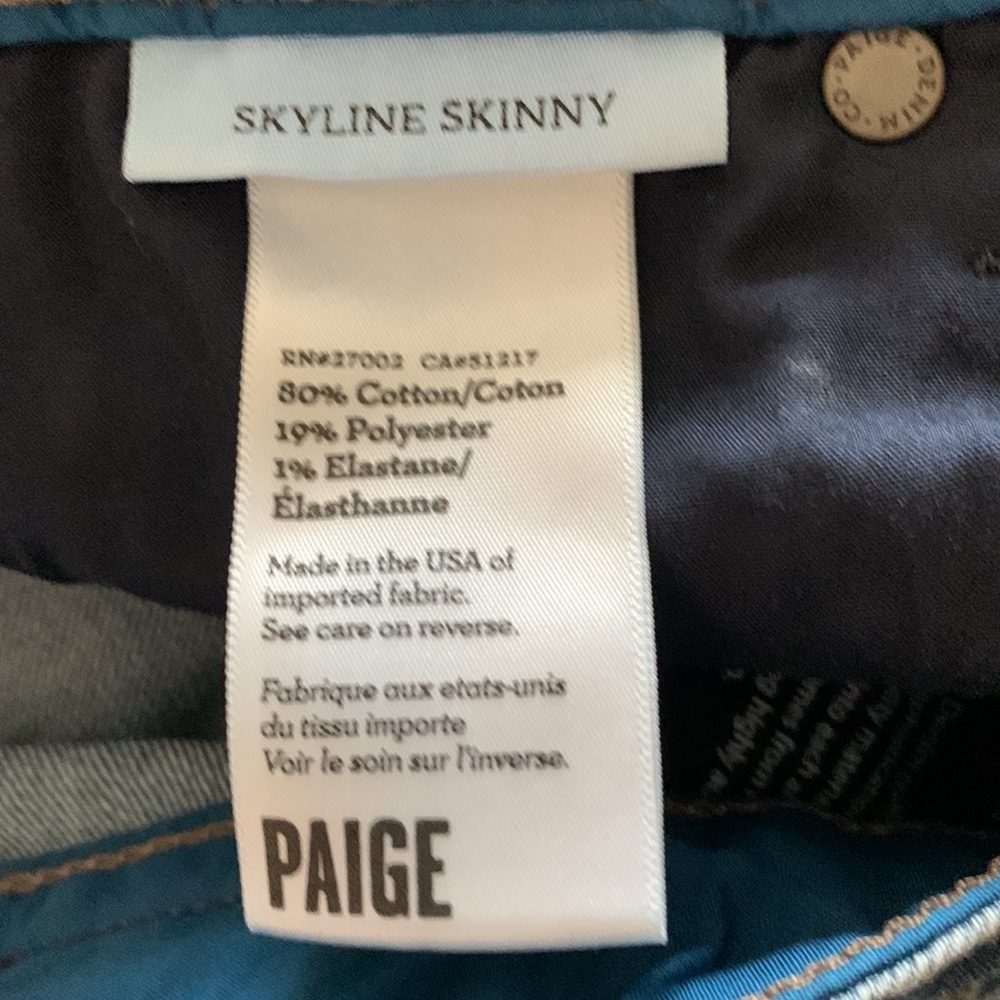 Paige 27 Skyline Skinny Jeans Jenna - Picture 7 of 8